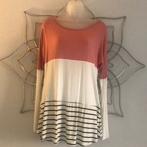 Long Sleeve Fashion Tunic Top.